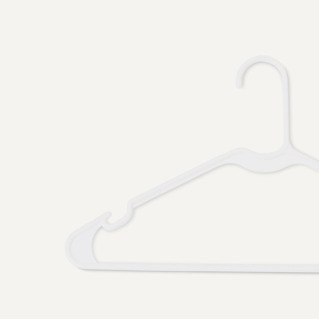 White Plastic Clothes Hangers – 50 Pack