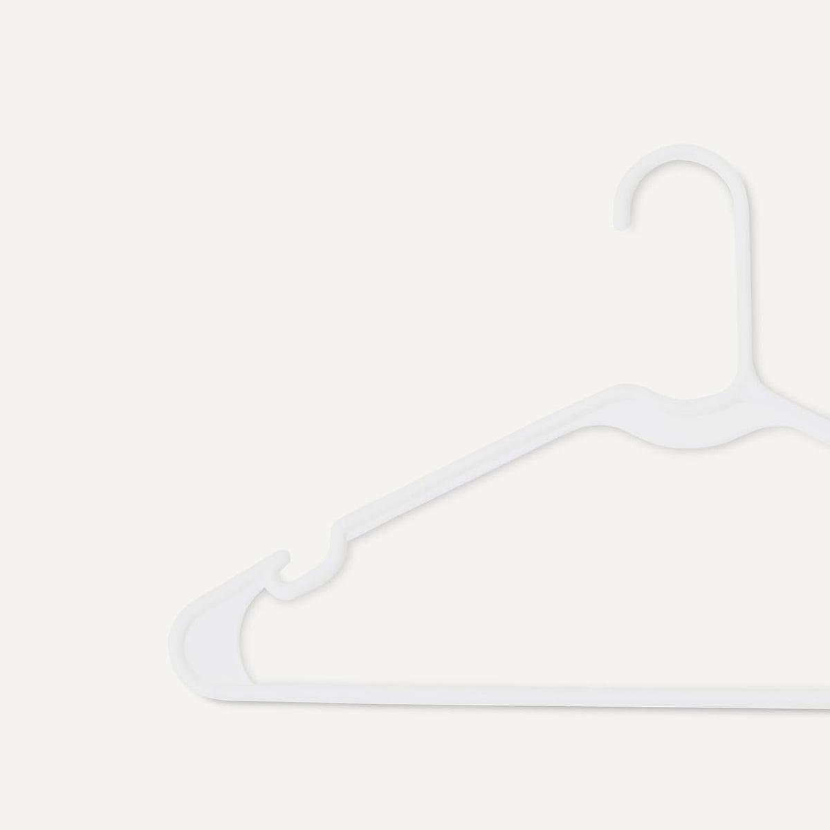 White Plastic Clothes Hangers – 50 Pack