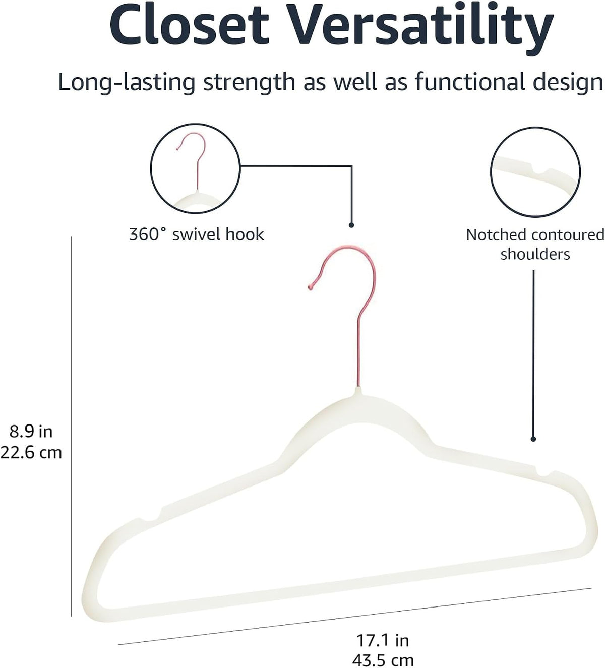 Slim Velvet Non-Slip Hangers – 50 Pack