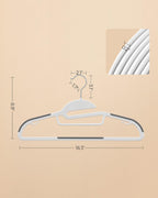 Slim Plastic Coat Hangers – 50 Pack