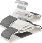 Slim Plastic Coat Hangers – 50 Pack