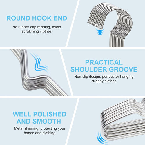 Stainless Steel Wire Hangers – 40 Pack