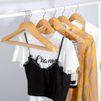 Natural Wooden Clothes Hangers – 30 Pack