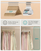 Slim Plastic Coat Hangers – 50 Pack