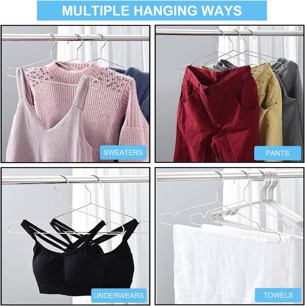 Stainless Steel Wire Hangers – 40 Pack