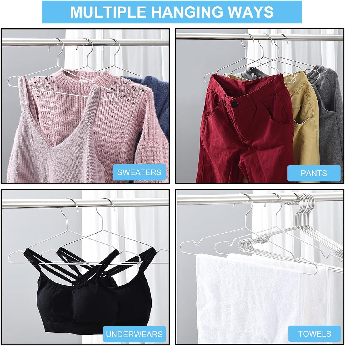 Stainless Steel Wire Hangers – 40 Pack