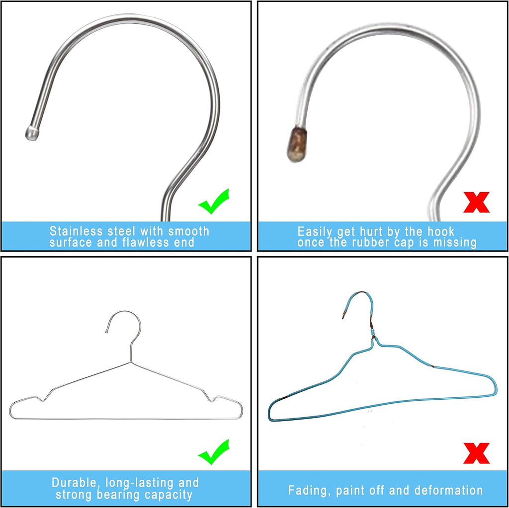Stainless Steel Wire Hangers – 40 Pack
