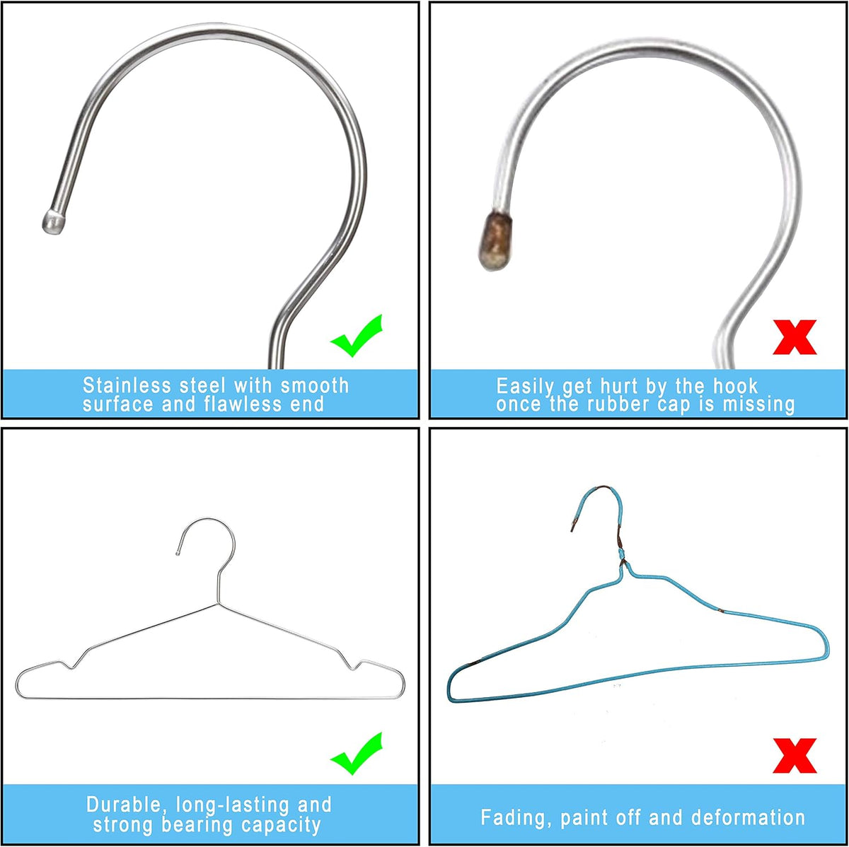 Stainless Steel Wire Hangers – 40 Pack